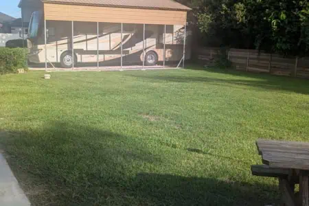 Covered Parking space for boat,motorhome or automobile. 